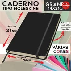 Caderno de Desenho GRANDE 21x14cm - com Pauta para Estudo e Sketchbook