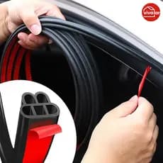 Borracha Vedação Automotiva 5M 5 Furos Super Grossa Anti Ruído Compatível Uno Gol Palio Up HB20