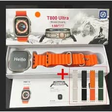 2024 Novo T800 Ultra 2 Series 9 Resposta Ao Gesto Smart Watch Carregador Sem Fio À Prova D'água