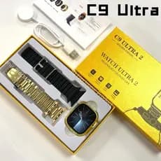 2024 C9 Ultra 2 Gold Smart Watch NFC Relógio Smartwatch Sem Fio Bluetooth Chamada Homens Mulheres Série Esportiva PK HK9