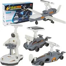 Kit Energia Solar Infantil Robô Didático 3 em 1 para Montar