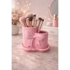 Organizador de Maquiagem Porta Pincéis Duplo com Laço/Porta canetas  5.0