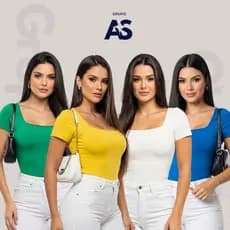 Kit 1 Blusinha Baby Look - Tecido Suplex Moda Feminina Elegante Lisa Moderna Confortável