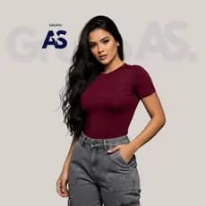 Kit 1 Camiseta T-Shirt - Feminina Ideal Casual Tendencia Faculdade Trabalho Tecido Suplex