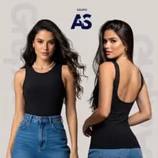 Blusinha Costas Nuas regata Tendencia casual e trabalho