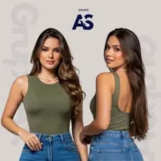 Blusinha Costas Nuas regata Tendencia casual e trabalho
