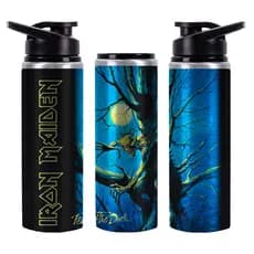 Squeeze Garrafa de Água Iron Maiden Fear Of The Dark Alumínio Brilhante 750mL
