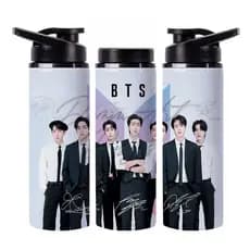 Garrafa de Água Banda BTS K Pop  Alumínio com Alça 750mL