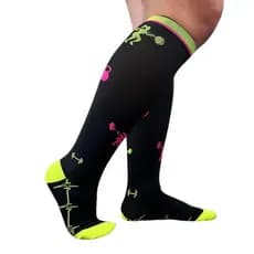 MEIA MEIÃO DE CICLISMO MUSCULAÇÃO AMARELO FLÚOR