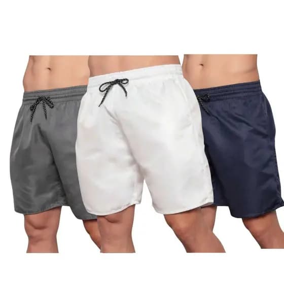 Kit Short Tactel Masculino Mauricinho Praia Piscina Secagem Rápida Academia Bermuda Verão Bermuda Masculina
