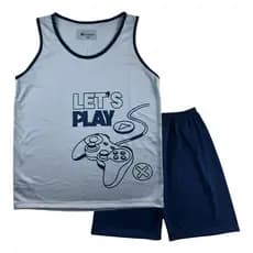 Pijama Infantil Regata Estampa Game Meninos Malha Grappin