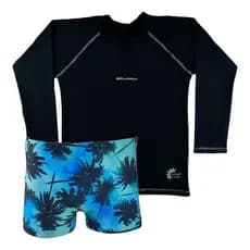 Conjunto Uv Juvenil Camiseta Sunga Boxer Tamanho 18 Grappin