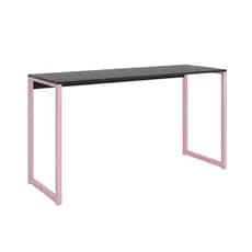 Mesa Escrivaninha Industrial Desk 90 Color Quarto Escritório Preto Rosa