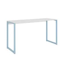Mesa Escrivaninha Industrial Desk 90 Color Quarto Escritório Branco Azul