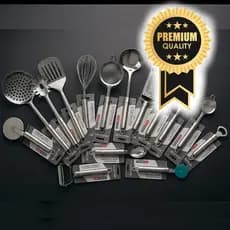 Utensílios de Cozinha Inox Variados Ralador, Colher, Garfo, Espátula, Concha, Cortador, Escumadeira, Batedor.