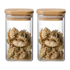 Kit 2 Potes Hermeticos 800ML Vedados ACRÍLICO para Armazenar Mantimentos