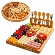 Kit Tábua Petisqueira Grande Bambu Suporte Magnética Divisórias Suporte Magnético Bambu Luxo 12 Itens