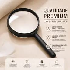 LUPA PROFISSIONAL de Aumento para Leitura Tamanho 50MM 75MM 90MM 100MM