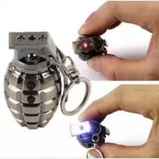 Mini Chaveiro Granada Com Lanterna Laser com 2 Opções de LUZ
