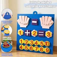 Brinquedos Matemáticos 30x30cm Educativo acessórios infantil números de dedos placa de conjunto de Colagem
