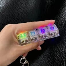 Fidget Spinner Chaveiro com Teclado de 4 Teclas, Alívio do Estresse, Passatempo e Brinquedo