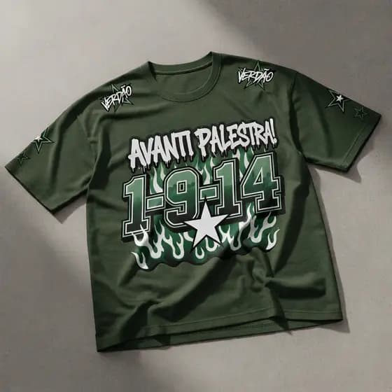 Camiseta Avanti Palestra 1914 Camisa Jersey Futebol Street Conforto Algodão
