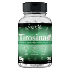 Tirosina 500mg - 30 Cápsulas 17g - Leve Vida