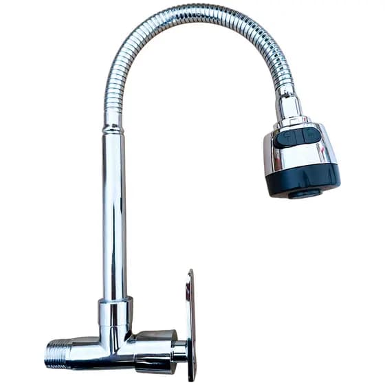 Torneira Pia Cozinha Gourmet Flexível Luxo Metal - Parede