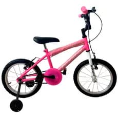 Bicicleta Infantil Aço Aro 16 Ferrara Cross Pisa Rosa - Foxxer