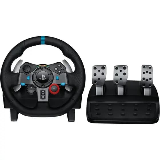 Volante e Pedais Logitech G29 Driving Force com Force Feedback para PS5, PS4, PS3 e PC GAMER