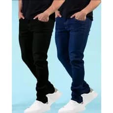 kit 2 calças jeans masculina tradicional para trabalho direto da fabrica envio imediato promoção