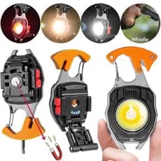 Lanterna De Trabalho Multifuncional COB Mini Chaveiro De Emergência Luz Portátil De Alta Potência