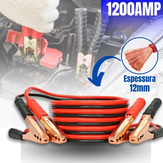 Cabo De Chupeta 1200 amp Transmissão 12mm Caminhão Carro Moto Bateria