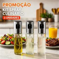 Kit Spray Culinário 100ml Borrifador Cozinha 3-5 Unidades - Azeite Óleo Vinagre Limão Aroma Pulverizador Elegante
