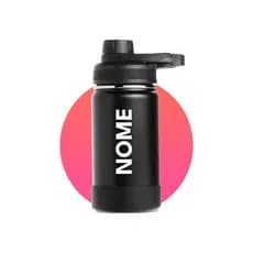 Garrafa Térmica Mini 350ml Personalizada Infantil - Luva Silicone Escola Squeeze Academia Presente