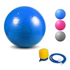 Bola de Pilates 65cm Com Bomba Pilates Yoga Fisioterapia Ginástica Fitness Fortalecimento