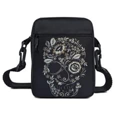 Shoulder Bag Caveira Branca Mini Mochila Pequena Bolsa Transversal