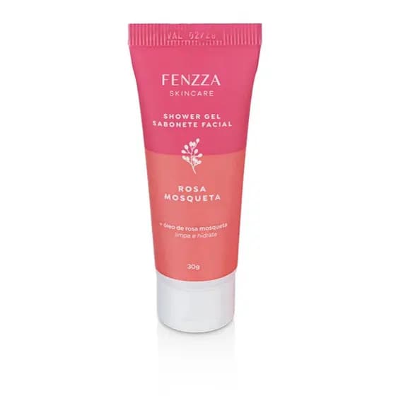 Shower Gel Sabonete Facial Rosa Mosqueta Passo 1 - 50ml - Fenzza
