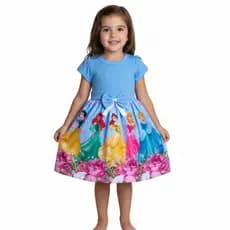 Vestido infantil temático de princesas