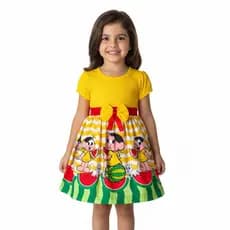 Vestido infantil temático da Magali