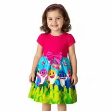 Vestido infantil temático de Baby Shark