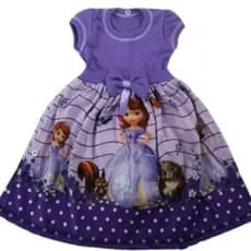 Vestido infantil temático da princesa Sofia