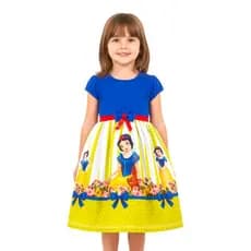 Vestido infantil temático da Branca de Neve