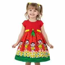 Vestido infantil  melancia vermelho
