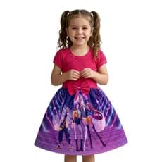 Vestido Infantil Temático das Guerreiras K-pop