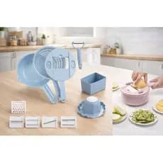 Kit Ralador Fatiador Vegetais Cortador Multifuncional 12 Pecas Utensilios Cozinha Facil Rapido