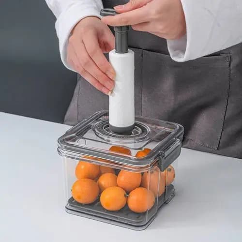 Pote Hermetico Bomba Vacuo 15 Litros Armazenamento Frescor Arroz Cafe Granos