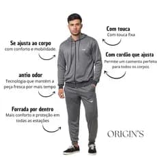 Conjunto Agasalho chimpa Estampa Origin's