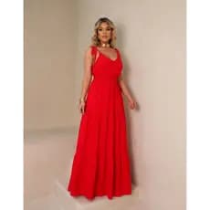 Vestido Longo Natal Casamento Vescolinho com Alça para Gestante Evangélico Elástico Moda Conforto