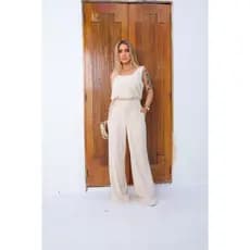 Conjunto Feminino Patricia Calça Cintura Alta Regata Quadrada Rayon Twill Evangélica
